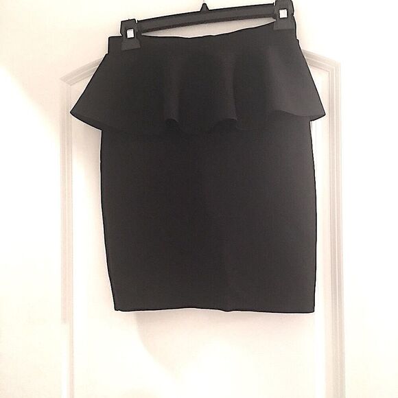 BCBGMAXAZRIA Black Peplum Skirt  - Picture 1 of 5